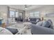 Bright living room featuring neutral decor and views of the outdoor patio area at 1328 Pasadena S Ave # 608, South Pasadena, FL 33707