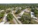 Panoramic aerial view of homes, roads, and lush greenery stretching to the horizon with a view of the water at 1472 Mission Hills Blvd # 24F, Clearwater, FL 33759