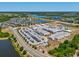 Aerial view of the community showcasing the school, neighborhoods, lakes, and roadways of the Bexley community at 18219 Ramble On Way, Land O Lakes, FL 34638