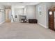 Versatile bonus room with neutral carpet, play area, and space for various activities at 18219 Ramble On Way, Land O Lakes, FL 34638