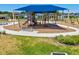 A detailed view of the community playground provides plenty of space for imaginative play at 18219 Ramble On Way, Land O Lakes, FL 34638