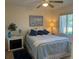 Serene bedroom with soft lighting and coastal-themed decor is the perfect space at 2506 Laurelwood Dr # 4C, Clearwater, FL 33763