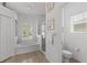 Bathroom featuring a soaking tub and glass shower enclosure at 29432 Coharie Loop, San Antonio, FL 33576