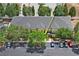 Aerial view of the townhouses, parking, and green space at 3437 Dragon View Ct, Valrico, FL 33594