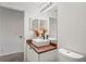 Stylish bathroom featuring a vessel sink, decorative mirror, and modern vanity at 3437 Dragon View Ct, Valrico, FL 33594