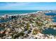Aerial view showcasing the home's location and convenient beach access at 3962 Poinsettia Dr, St Pete Beach, FL 33706
