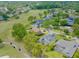 Aerial view of a neighborhood with a golf course at 4033 Priory Cir, Tampa, FL 33618