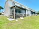 Grassy backyard features a screened-in patio perfect for outdoor relaxing and entertaining at 5316 Ladywell Ct, Tampa, FL 33624