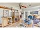 Open-concept living room and kitchen, with hardwood floors and plenty of natural light at 614 Sandalwood Dr, Plant City, FL 33563