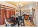 Breakfast nook next to the backyard features a view into the spacious living room at 7603 N 53Rd St, Tampa, FL 33617