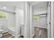 An interior view showing the bathroom and bedroom at 850 Center Ave, Brandon, FL 33511