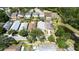 Aerial view of a residential neighborhood, highlighting well-maintained homes and lush landscaping at 10918 Lake Andover Blvd, Tampa, FL 33624