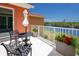 Private patio with comfortable outdoor seating and beautiful waterfront views at 11 Franklin S Ct # C, St Petersburg, FL 33711