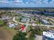 Aerial view showing the community layout, streets, and the home's location within the neighborhood at 1349 New Bedford Dr # 6, Sun City Center, FL 33573