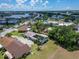 Wide aerial view of the neighborhood, highlighting the home's location and surrounding community at 1349 New Bedford Dr # 6, Sun City Center, FL 33573