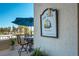Relax on the balcony with a table and seating, with the beach across the street and the 