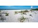Expansive white sand beach with sea oats, gentle surf and beautiful blue sky at 1480 Gulf Blvd # 109, Clearwater Beach, FL 33767