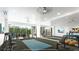 Bright fitness center featuring modern equipment, large windows, and ample space for exercising at 411 E Shore Drive # 309, Clearwater Beach, FL 33767