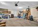Functional garage space with organized storage, workbench area, and a convenient entrance at 495 Palmdale Dr, Oldsmar, FL 34677