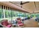 Screened-in lanai providing an airy space for outdoor relaxation and picturesque backyard views at 495 Palmdale Dr, Oldsmar, FL 34677