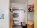 Organized closet with shelving and storage for linens and personal items, maximizing space at 6059 Bahia Del Mar Blvd # 235, St Petersburg, FL 33715