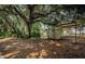 Spacious backyard with mature trees, a shed, boat dock and canal access in this quiet residential neighborhood at 6423 Bass Rd, Weeki Wachee, FL 34607