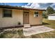 Close up single-story home featuring a welcoming front entrance and easy access at 6423 Bass Rd, Weeki Wachee, FL 34607