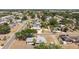 Aerial shot of a home nestled in a peaceful neighborhood with mature trees at 7494 7Th N St, St Petersburg, FL 33702