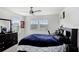Bright bedroom featuring neutral walls, large windows, ceiling fan and closet at 10901 Sundrift Dr, Tampa, FL 33647