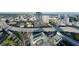 Wide aerial shot featuring the high-rise building with access to a major highway and views of the bay at 1101 E Jackson St # 2101, Tampa, FL 33602