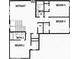 Second floor plan featuring bedrooms, retreat and bath areas; access to the attic at 1432 Gopher Loop, Tarpon Springs, FL 34689