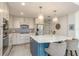 Modern kitchen with a stylish island, stainless steel appliances, and decorative backsplash at 231 2Nd S St # 201, Safety Harbor, FL 34695