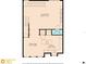Floor plan featuring the living room, dining area, kitchen, and bath at 3111 W De Leon St # 8, Tampa, FL 33609