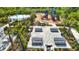 Aerial view of the playground and picnic tables, surrounded by mature landscaping, offering a shaded area to relax at 33030 Major Oak Dr, Wesley Chapel, FL 33545