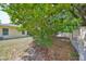 View of the lush green tree in the backyard and the side of the yellow home at 3315 Granite Ridge Loop, Land O Lakes, FL 34638