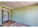 Front entry with decorative tiles, a light green wall and a white door at 3414 Rankin Dr, New Port Richey, FL 34655