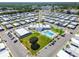 A beautiful aerial perspective capturing the pool and other amenities of the community at 34506 Rose N Dr, Pinellas Park, FL 33781
