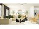Open-concept living room and dining room with modern furnishings and decor, great for entertaining guests at 3652 Forest Path Dr, Plant City, FL 33565