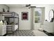 Comfortable bunk bed bedroom with a neutral color scheme and modern furnishings at 3711 Forest Path Dr, Plant City, FL 33565