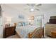Comfortable bedroom with a ceiling fan, two dressers, and a queen bed at 5646 Cheyenne St, Zephyrhills, FL 33542