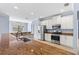 Kitchen featuring granite countertops, stainless appliances, and white cabinetry at 7911 Hampton Lake Dr, Tampa, FL 33647