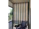 Comfortable balcony space offers beautiful water views and privacy blinds at 7951 58Th N Ave # 308, St Petersburg, FL 33709