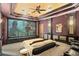 Home theater with large screen, comfortable seating, and a raised platform bed for elevated relaxation at 1102 Merry Water Dr, Lutz, FL 33548