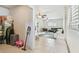 Cozy bonus room featuring a large green sofa and playful décor, creating a versatile living space at 1735 Maryland Ne Ave, St Petersburg, FL 33703