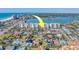 Expansive aerial view of a residential neighborhood, showcasing the variety of homes and the surrounding landscape at 17735 Gulf Blvd # 202, Redington Shores, FL 33708