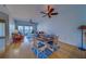 Bright, airy living space features a dining area, water views, and comfortable seating at 17735 Gulf Blvd # 202, Redington Shores, FL 33708