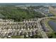 Aerial view of the community highlighting proximity to water features and natural surroundings at 1823 Moon Cactus Ct, Ruskin, FL 33570