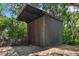 Exterior view of the metal shed at 18816 Carr Dr, Lutz, FL 33559