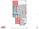 Floorplan features a kitchen, living room, primary bedroom and second bedroom at 2131 River Turia Cir, Riverview, FL 33578