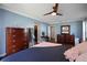 Comfortable main bedroom with hardwood floors, providing space for a relaxing retreat at 4034 Paddlewheel Dr, Brandon, FL 33511